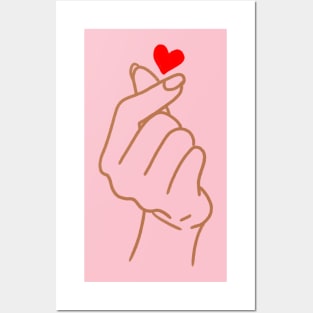 KPOP HEART "I LOVE YOU" Heart Fingers - Korean Posters and Art